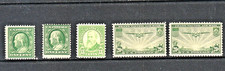 1908-1937 US Stamps Collection of 5 stamps Scott #331 #694 #C21 MNH Cat $ 48.00