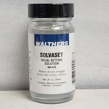 Walthers Part  904-470 Solvaset Decal Setting Solvent -- 2oz 59.1mL Bottle
