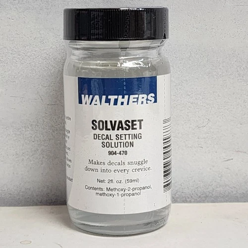 Walthers Part # 904-470 Solvaset Decal Setting Solvent -- 2oz (59.1mL) Bottle
