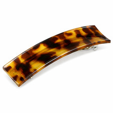Parcelona French Large Rectangular Barrette 4" Pony Hair Clip for Women Girls