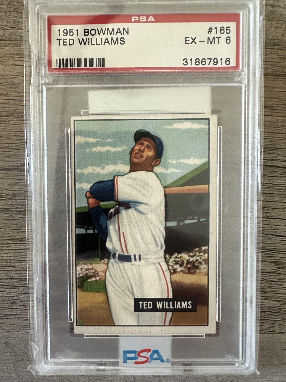1951 Bowman #165 - TED WILLIAMS - PSA 6 !!