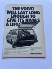Original Vintage 1985 Volvo 240 Estate Magazine Advert Poster Man Cave Retro