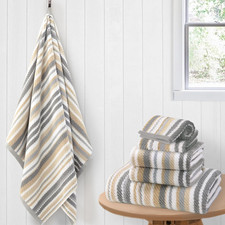 Cotton Towel Set of 6 100 Cotton Quick Dry Bath Hand Washcloth Gray Beige