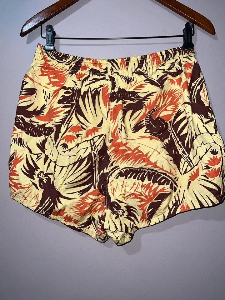 TRAJE DE BANHO VINTAGE 1950 MASCULINO SANFORIZADO ESTAMPA INCRÍVEL COSTURA INTERNA 2,5" - Imagem 2 de 4