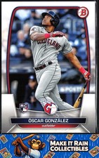 Oscar Gonzalez 2023 Bowman #62 Cleveland Guardians Rookie RC