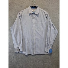 Van Heusen Originals Classic Fit Long Sleeve Plaid Dress Shirt XL Collar Button