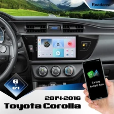 Roadanvi 10.2" Car Stereo for 2014-2016 Toyota Corolla with WiFi 5.0 4G LTE