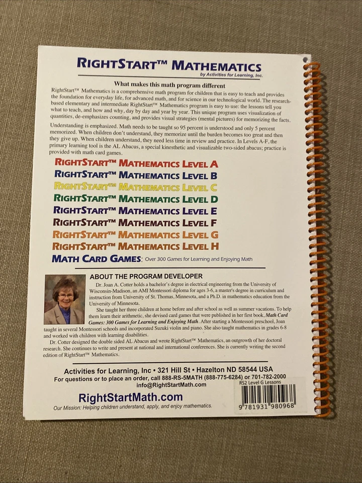 RightStart Mathematics Level G Lessons - 2nd edition - Image 3 of 4
