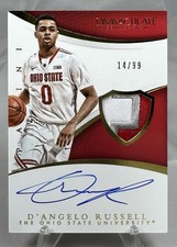 D'Angelo Russell /99 Rookie 3 Color Jersey Patch Auto 2015 Panini Immaculate RPA