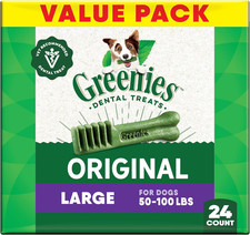 Greenies Original Large Dental Dog Treats, 36 Oz. Pack 24 Treats 
