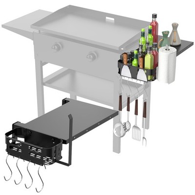Petrirufun Foldable Griddle Side Shelf And Griddle Caddy For Blackstone 28