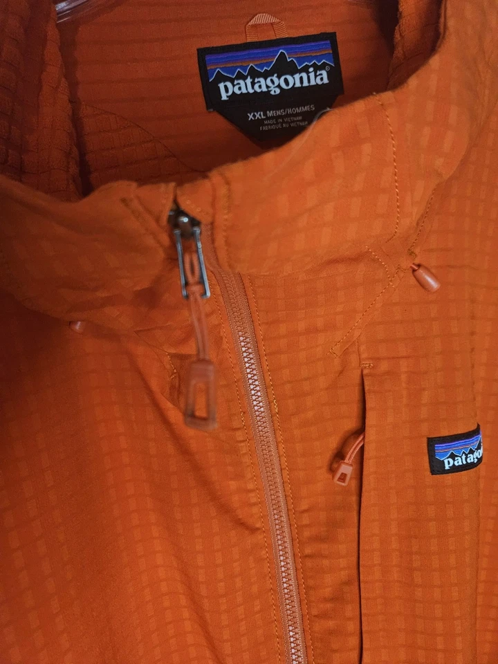 Chaqueta con Capucha Patagonia R1 Techface Para Hombre XXL Naranja Cremallera Completa Regulador Gorpcore Foto 4 de 4