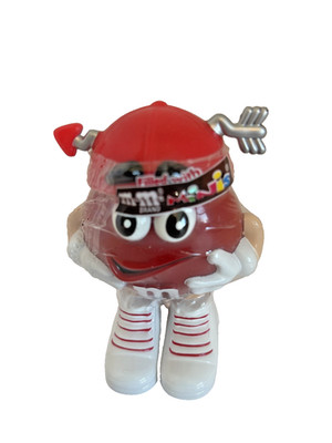 M&Ms Red Mini M&Ms Candy Dispenser Sealed with Arrow thru Hat