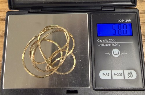 14K Yellow Gold Italian Box Chain Necklace Fine Jewelry 19.5" — 5.80g