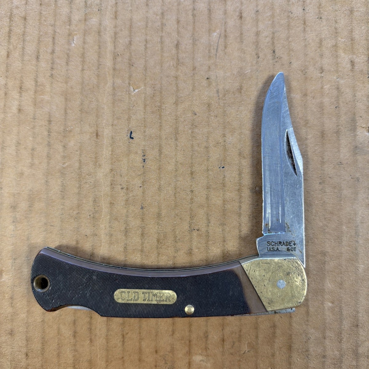 Z239) Schrade Old Timer 60T Folding Pocket Knife USA Lockback | eBay