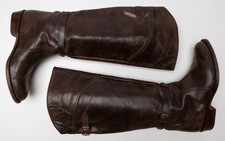 Womens FRYE Brown Leather Tall Riding Campus Boots Goodyear Welt SPAIN Size US 6