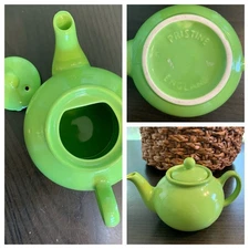 Pristine England Teapot Bright Green Ceramic Small Tea Pot Kitchen Decor