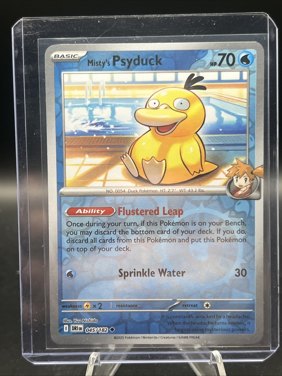 Misty's Psyduck 045/182 Sv10: Destined Rivals Reverse Holo for