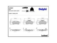 Delphi Bremsbelagsatz, Scheibenbremse LP2086 FüR VW