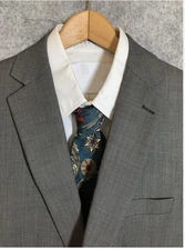 Calvin Klein Blazer Mens 42R Gray Wool Two Button Notch Lapel Sport Coat