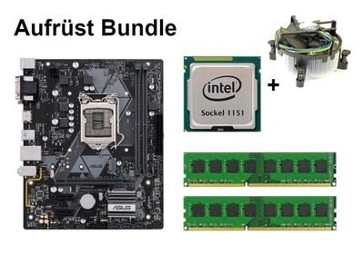 Bundle ASUS Prime H310M + Intel Core i3 i5 i7 CPU + 4GB bis 32GB RAM wählbar