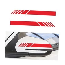 2 PCS Car Rear View Mirror Stickers, Automotive Anti-Collision Side Mirror Red