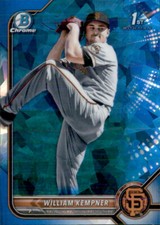 2022 BOWMAN DRAFT CHROME 1ST SAPPHIRE SF GIANTS - WILLIAM KEMPNER #BDC-3