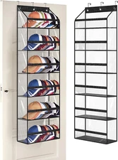 Clear over the Door Hat Rack, Large Holds 72 Caps, Hat Storage Organizer