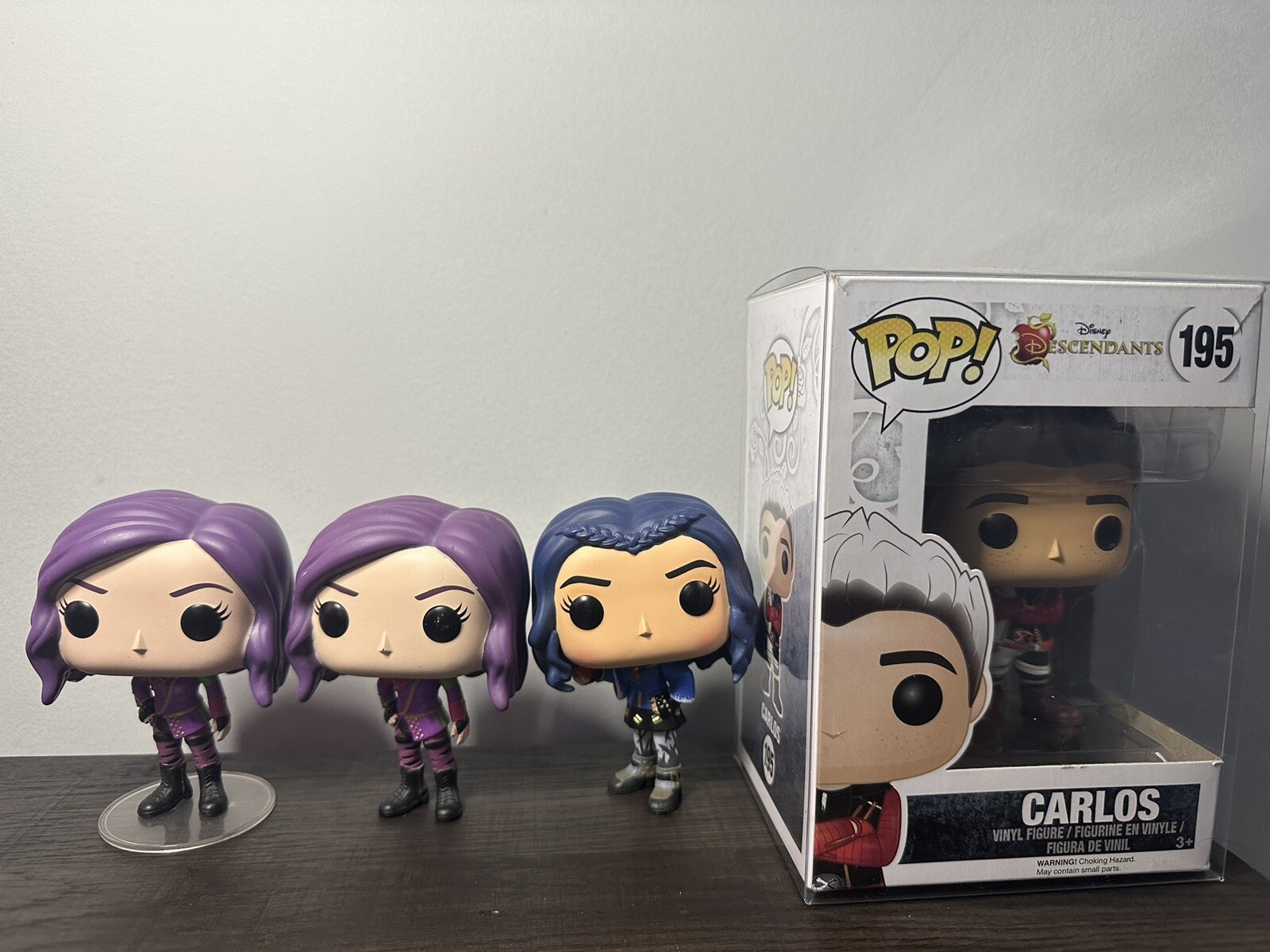 En Oferta Funko Pop! Lote De Disney Descendants Carlos 195 Mal 193 Evie 194