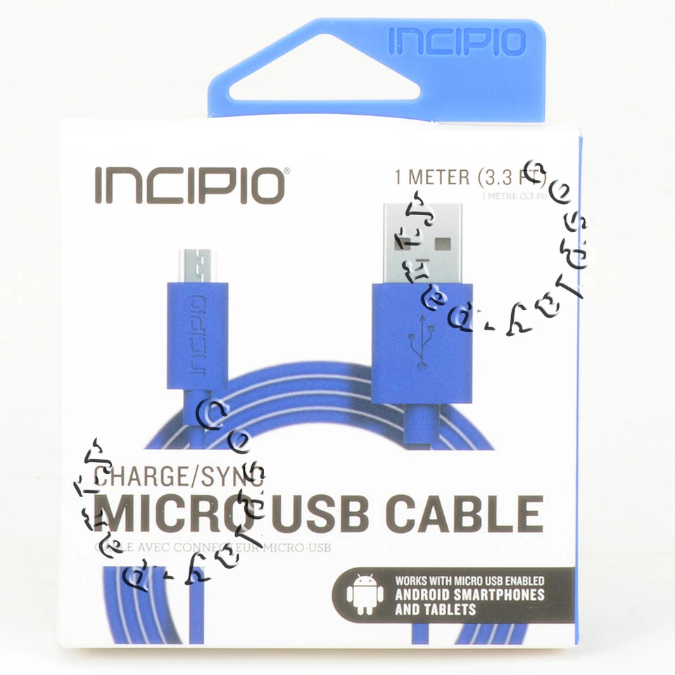 Cable de sincronización de datos cargador rápido trenzado micro USB de 3,3 pies para Samsung Android Foto 2 de 3