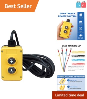 Versatile 4 Wire Remote Control for Dump Trucks & Trailers - IP65 Weatherproof