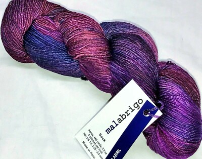 ABRIL 100gr Skein 440yd Malabrigo SOCK & Shawl Soft Pure SW Merino Wool Fgr YARN