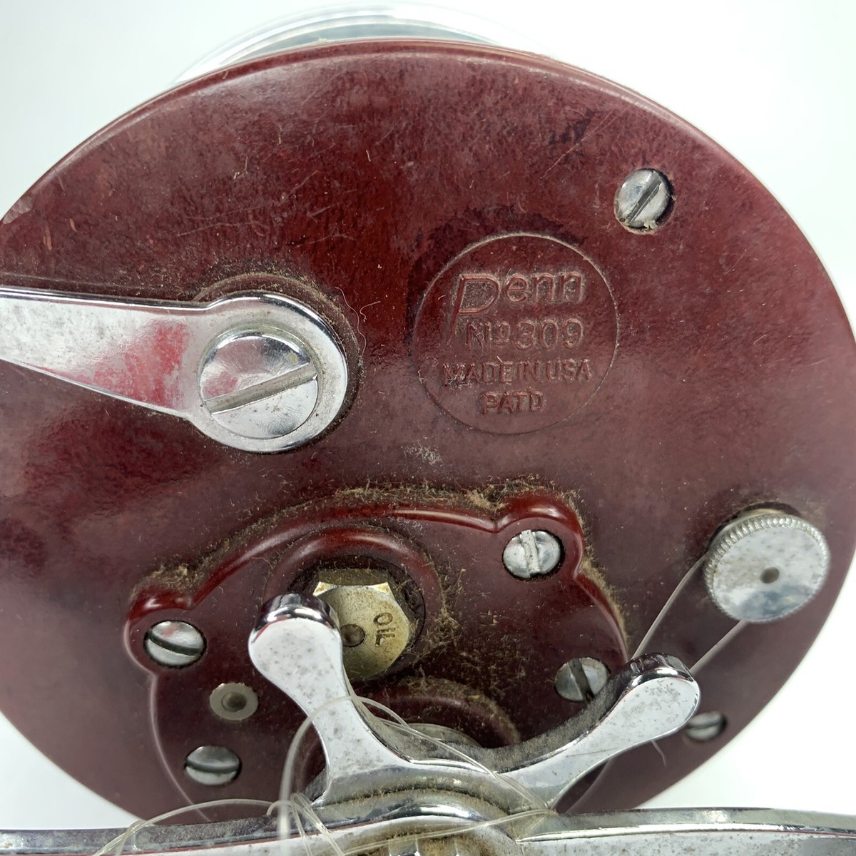 Moulinet de pêche au vent vintage PENN 9 niveaux 30N-9 très