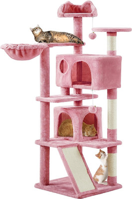 57 Inches Multi-Level Cat Tree Cat Condo with Scratching Posts Kittens Activity 
