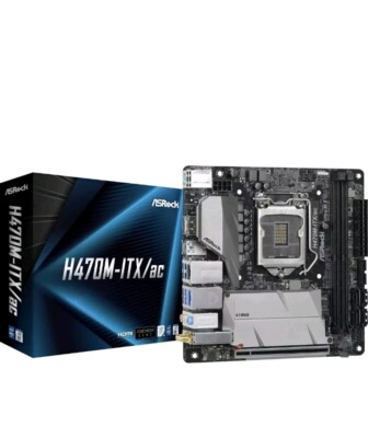 ASRock H470M-ITX/ac Mainboard Intel H470 Sockel 1200 DDR4 7.1 Sound Mini mITX