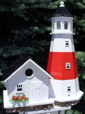 Home Bazaar Montauk Point Light House Bird House 9084