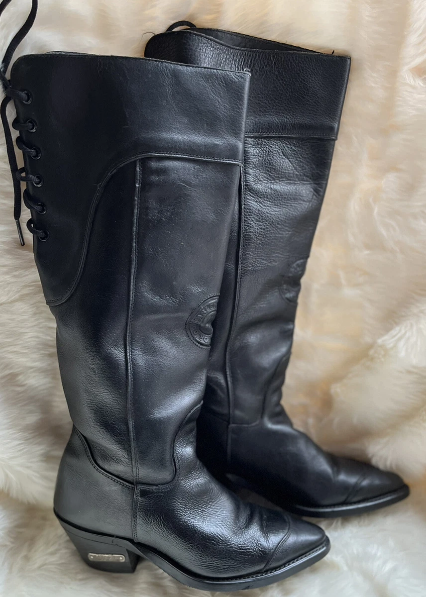 Womens leather shop harley boots