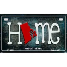 Rhode Island Home State Outline Novelty Motorcycle Plate MP-12030