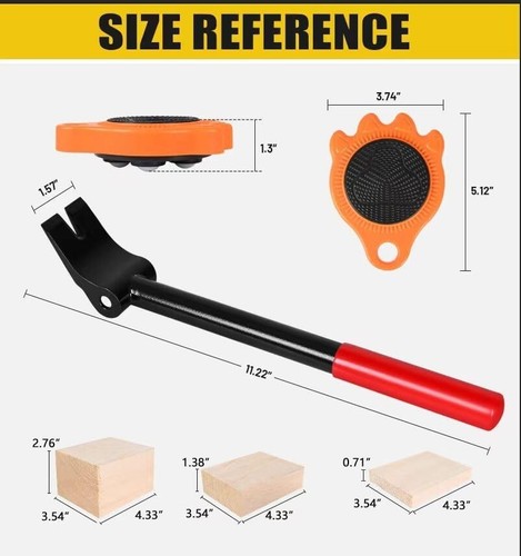 Furniture Lift Mover Tool Set - Furniture Movers Withstand Up to 700 Ibs,360deg - Picture 2 of 7