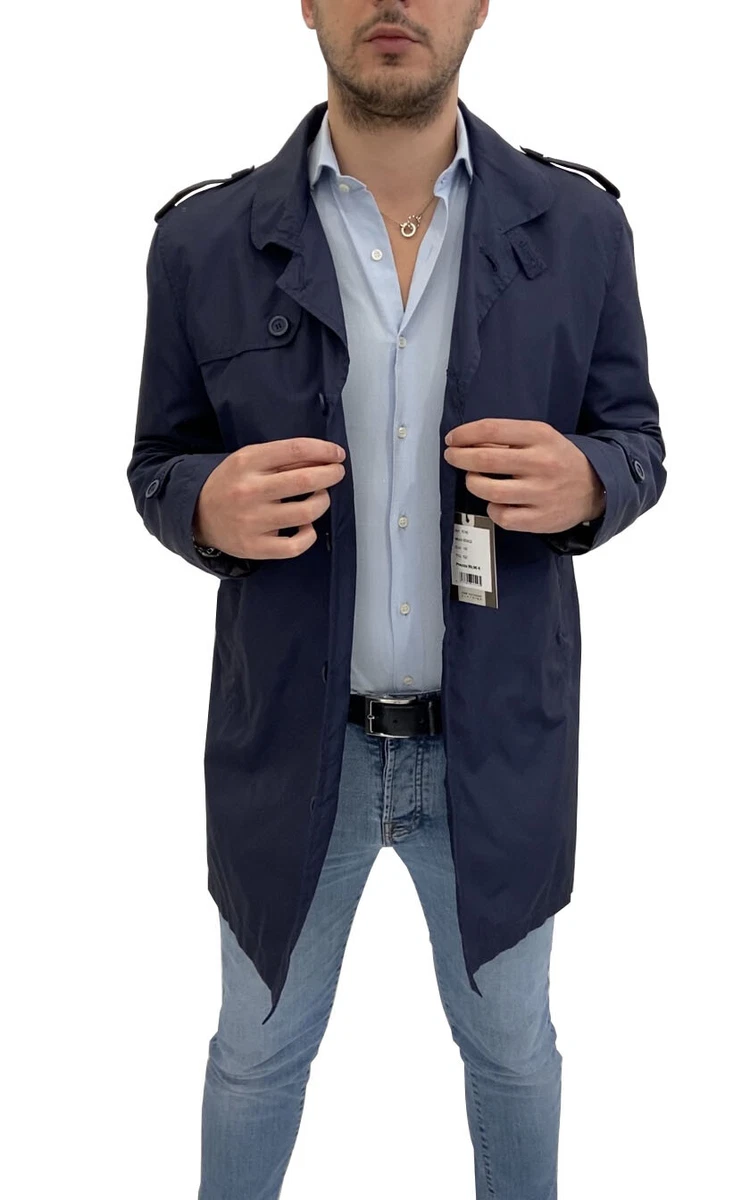 Trench spolverino estivo uomo Geyser blu sconto 50 . eBay