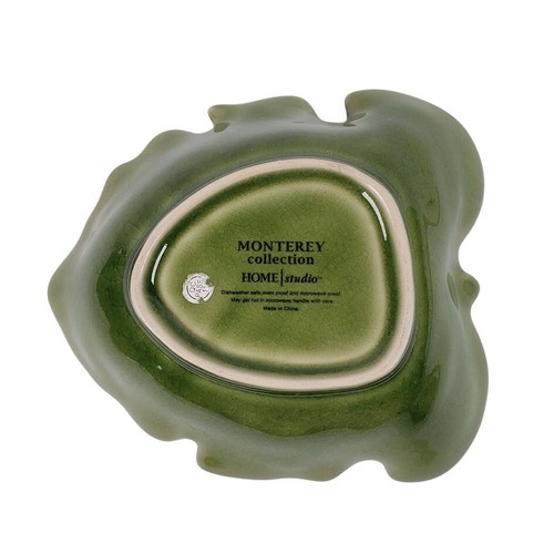 Vintage Monterey Coupe Cereal Bowl Leaf Shape Home Studio Collection Green 7" - Picture 4 of 8