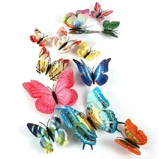 12pcs Glow in The Dark Butterfly Wall Stickers, Colorful 3D Butterfly Magnets...