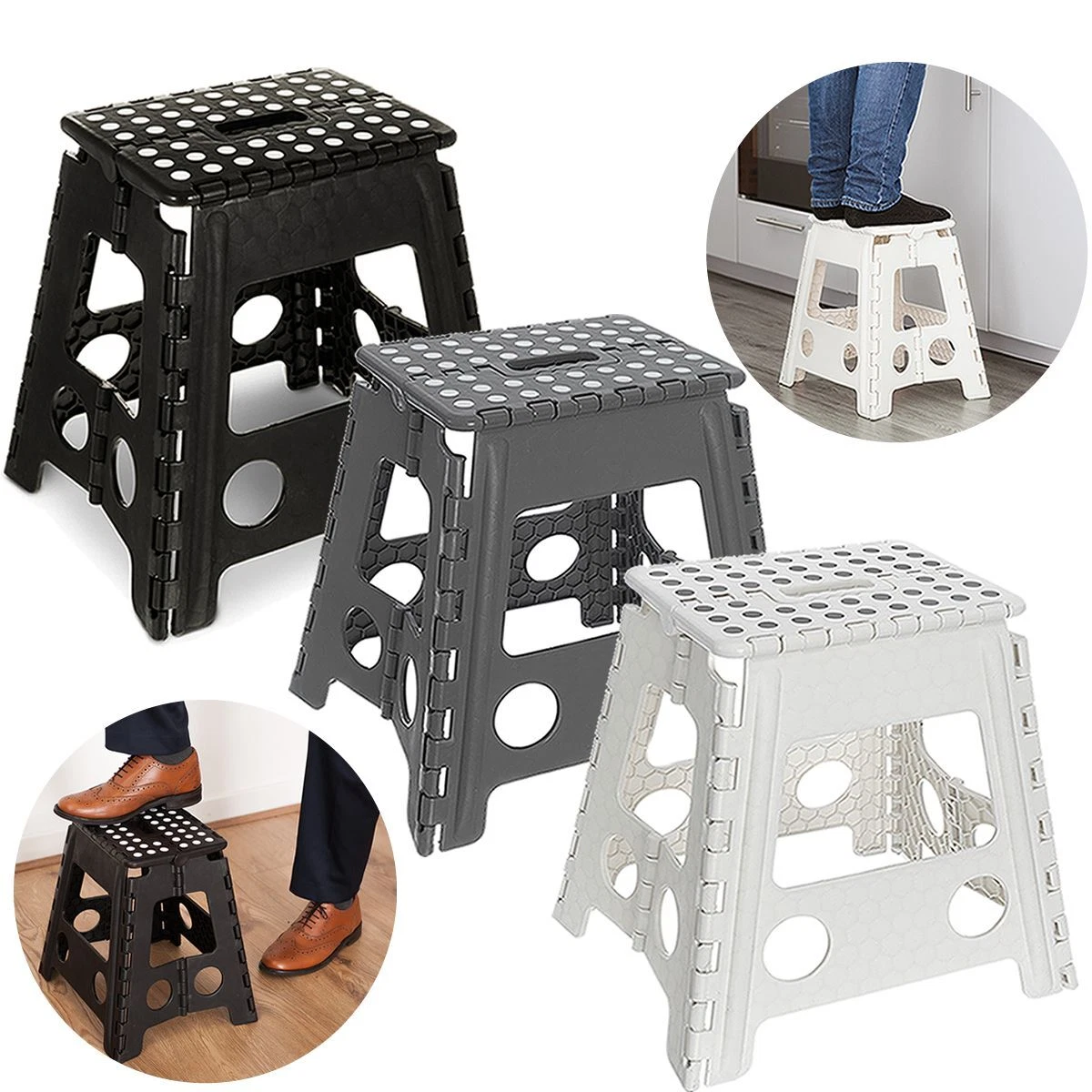 Folding step on sale stool large