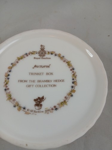 Royal Doulton Brambly Hedge Herbst Schmuckschatulle Bone China 1. Qualität britisch - Bild 9 von 9