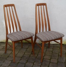 2 Koefoed-Stuhl Stühle EVA dining-chair 60er danish Design helles Holz shabby
