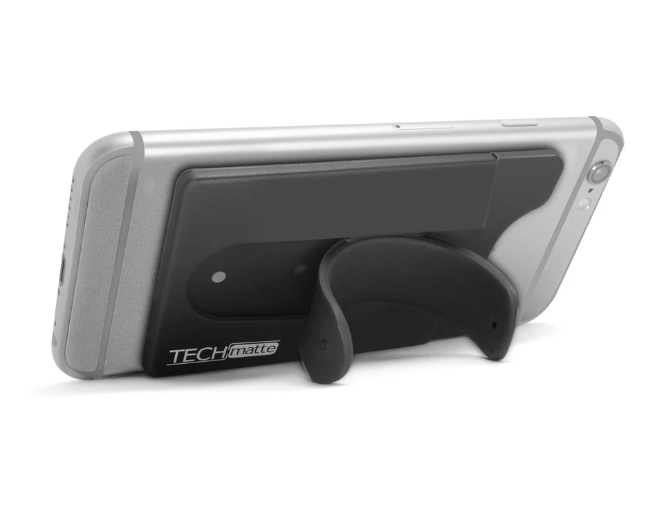 TechMatte Stick on Wallet Credit Card Holder/Money Clip/Phone Stand (2 Pack) - Image 3 of 4