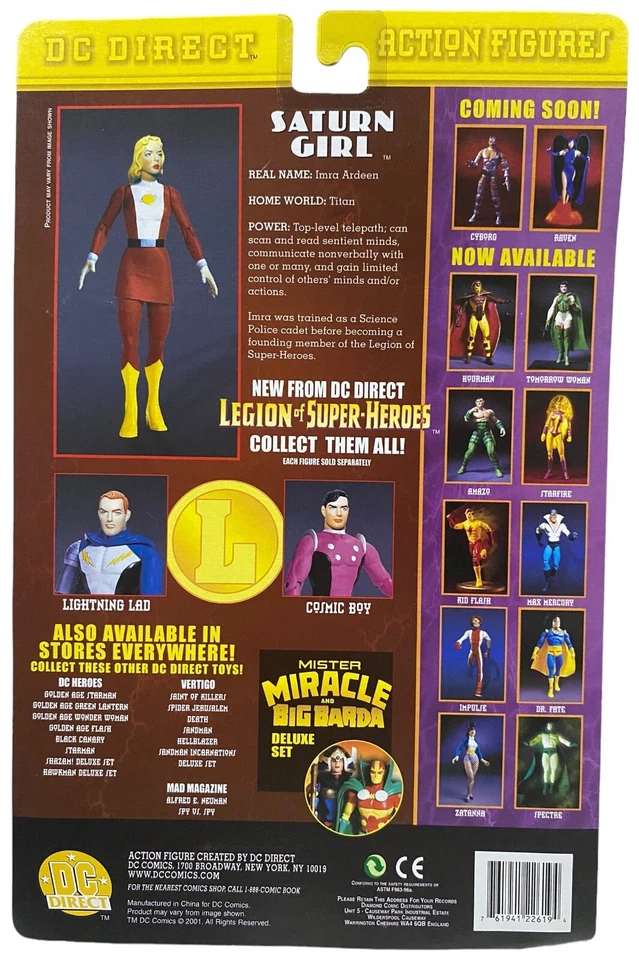 Figura de acción Legion of Super-Heroes Saturn Girl 2001 NUEVA Edad de Plata DC Direct Foto 2 de 2