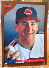 1996 Score Dugout Collection Cleveland Indians Baseball Card #B75 Charles Nagy
