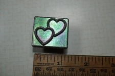 Vintage Leather Working Figure Carving Tool Midas Stamp 8298 Entwined Hearts