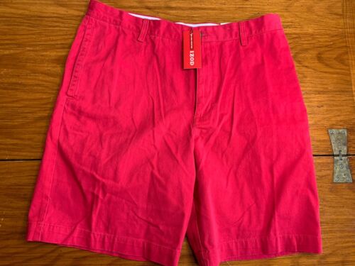 NWT Mens IZOD RED Golf Short 36” Waist x 9-1/2” Inseam 100% Cotton $45